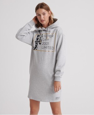 Superdry Oversized Scandi Hooded Női Ruhák Szürke | TNIQO6501